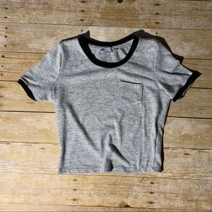 Gray Crop Top